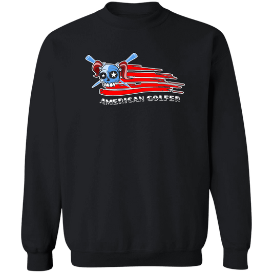 OPG Custom Design #12. American Golfer. Female Edition. Crewneck Pullover Sweatshirt