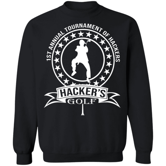 OPG Custom Design #20. 1st Annual Hackers Golf Tournament. Crewneck Pullover Sweatshirt