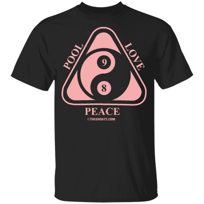 The GHOATS Custom Design #9. Ying Yang. Pool Love Peace. Youth 5.3 oz 100% Cotton T-Shirt