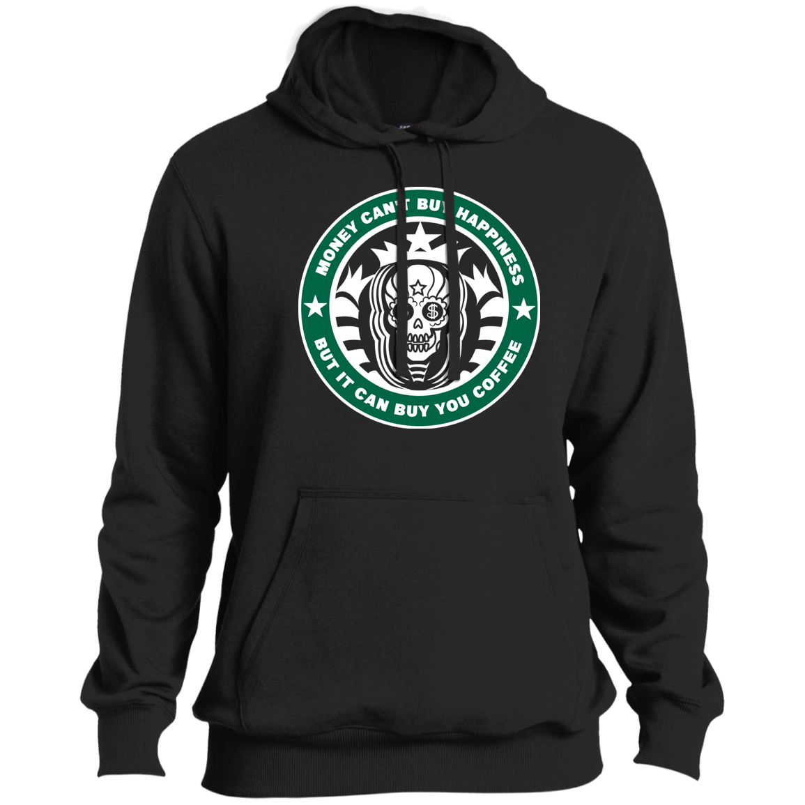 ArtichokeUSA Custom Design. Money Can't Buy Happiness But It Can Buy You Coffee. Tall Pullover Hoodie