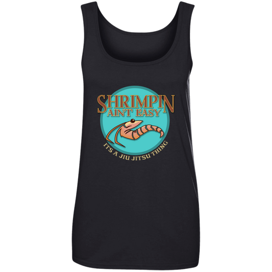 Artichoke Fight Gear Custom Design #3. Shrimpin aint easy. It's a Jiu Jitsu Thing. Ladies' 100% Ringspun Cotton Tank Top