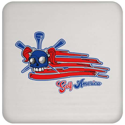 OPG Custom Design #16. Golf America. Female Skull Design. Golf. Coaster