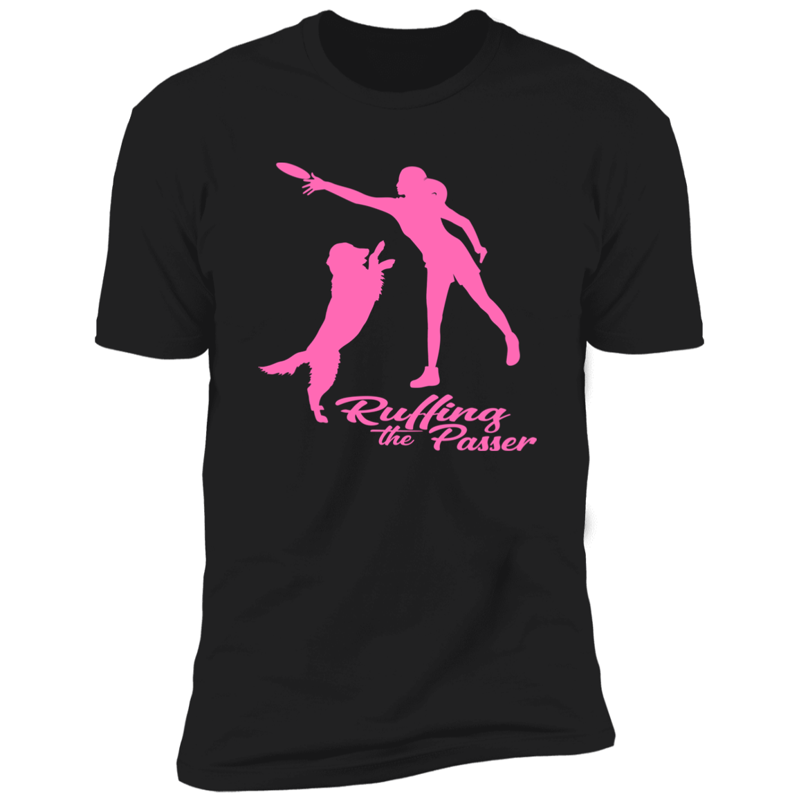 ArtichokeUSA Custom Design. Ruffing the Passer. Labrador Edition. Female Version. Premium Short Sleeve T-Shirt