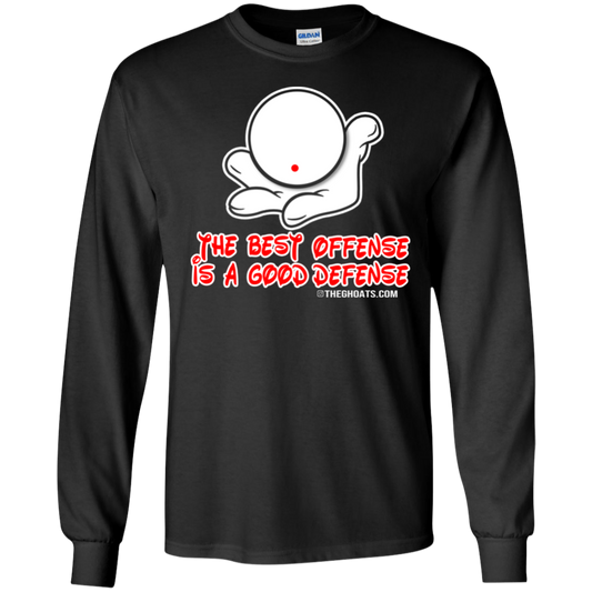 The GHOATS Custom Design. #5 The Best Offense is a Good Defense. Youth LS T-Shirt