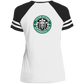 ArtichokeUSA Custom Design. Money Can't Buy Happiness But It Can Buy You Coffee. Ladies' Game V-Neck T-Shirt