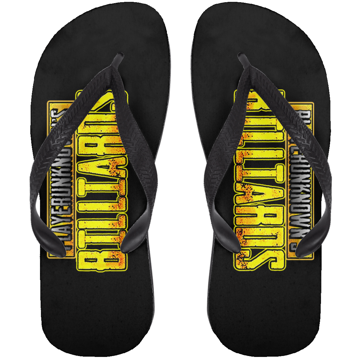 The GHOATS Custom Design. #27 PlayerUnknown's Billiards. PUBG Parody. Adult Flip Flops