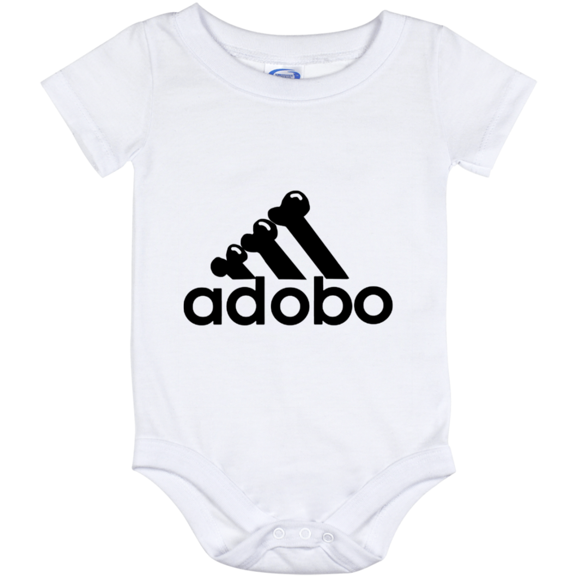ArtichokeUSA Custom Design. Adobo. Adidas Parody. Baby Onesie 12 Month