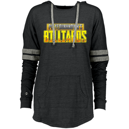 The GHOATS Custom Design. #27 PlayerUnknown's Billiards. PUBG Parody. Ladies Hooded Low Key Pullover