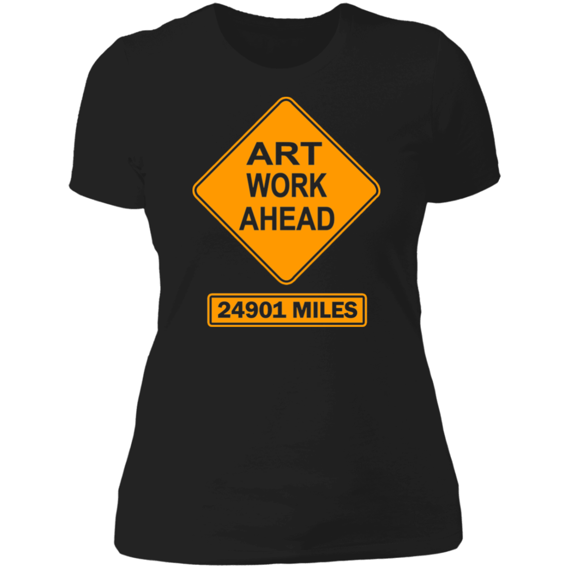 ArtichokeUSA Custom Design. Art Work Ahead. 24,901 Miles (Miles Around the Earth). Ladies' Boyfriend T-Shirt