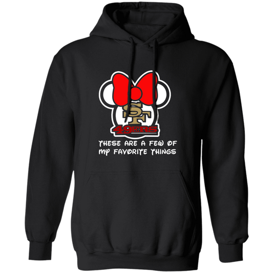 ArtichokeUSA Custom Design #51. These are a few of my favorite things. SF 49ers/Hello Kitty/Mickey Mouse Fan Art. Basic Pullover Hoodie
