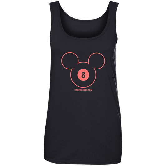 The GHOATS Custom Design #19. Look at the back. Mickey Hustle. Mickey Fan Art. Ladies' 100% Ringspun Cotton Tank Top
