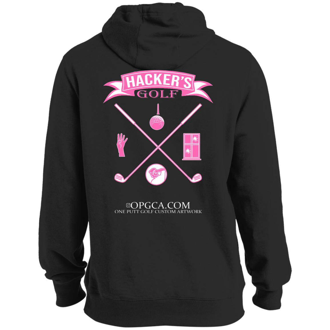 ZZZ#20 OPG Custom Design. 1st Annual Hackers Golf Tournament. Ladies Edition. Tall Pullover Hoodie