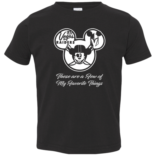 ArtichokeUSA Custom Design. Las Vegas Raiders & Mickey Mouse Mash Up. Fan Art. Parody. Toddler Jersey T-Shirt