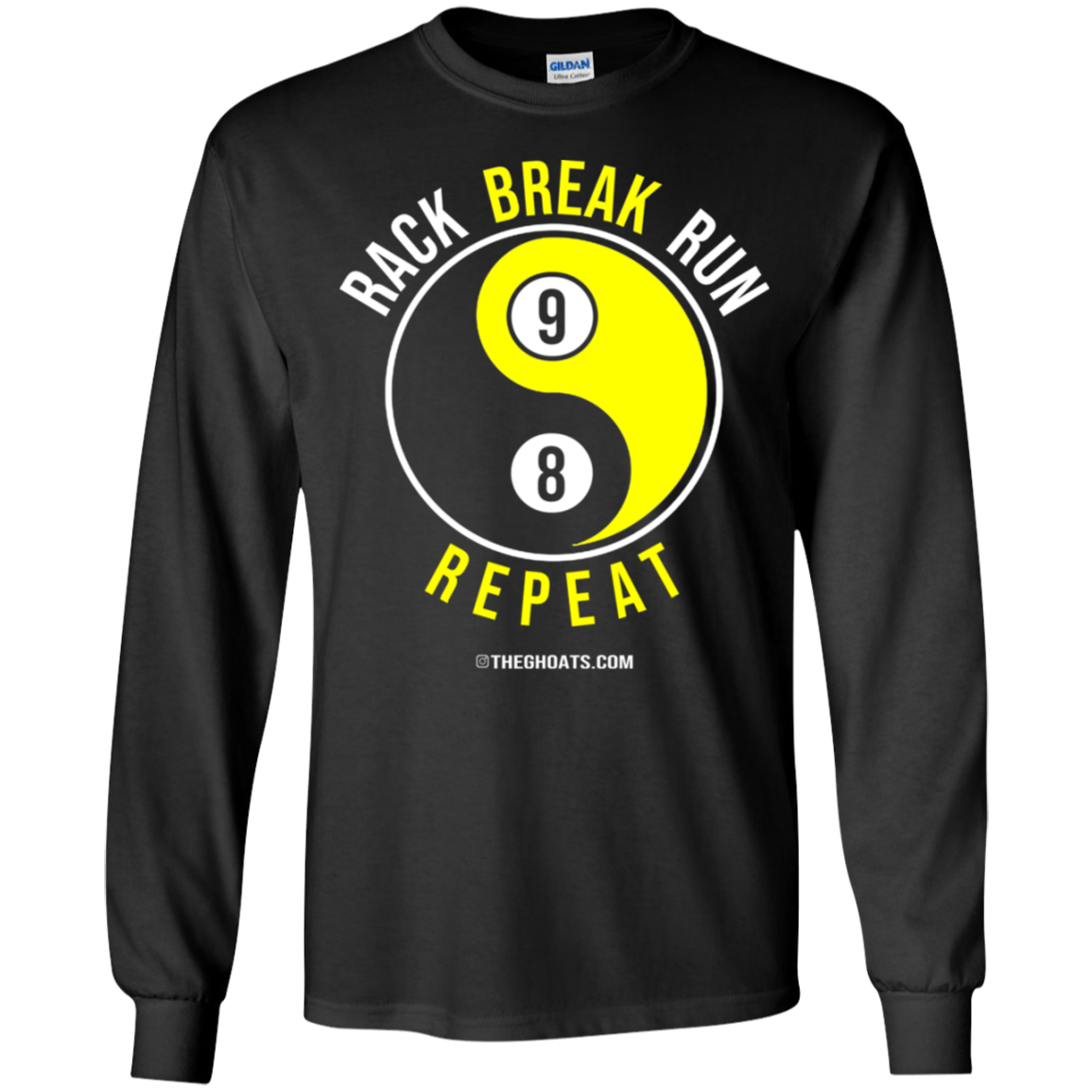 The GHOATS Custom Design #7. Rack Break Run Repeat. Ying Yang. Youth LS T-Shirt