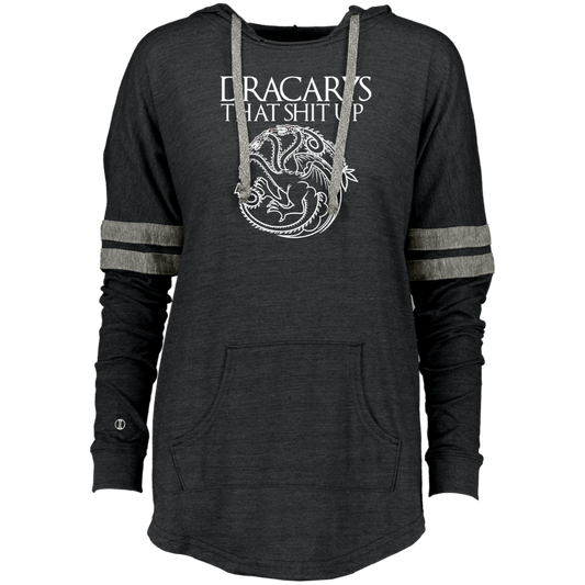 ArtichokeUSA Custom Design #16. Dracarys That Shit Up. Game of Thrones Fan Art. Ladies Hooded Low Key Pullover