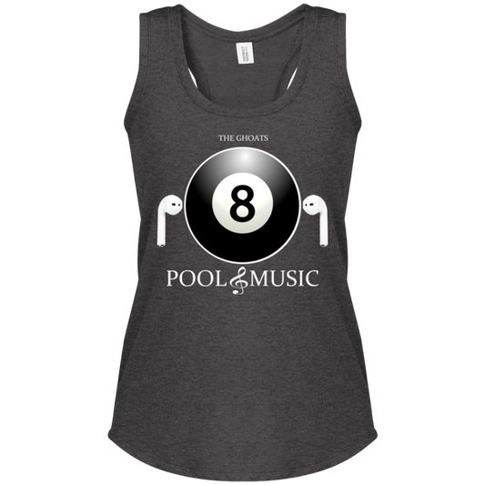 The GHOATS Custom Design. #19 Pool & Music. Ladies' Perfect Tri Racerback Tank