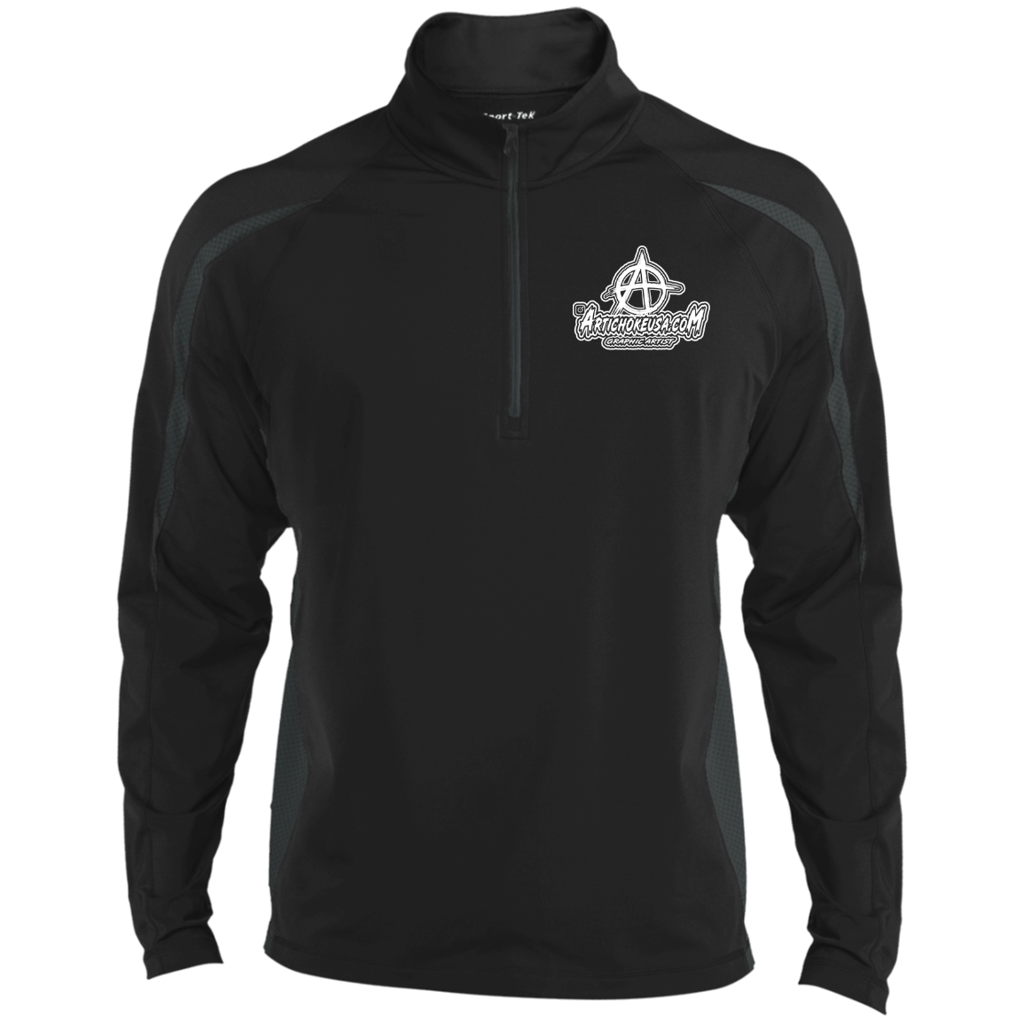 Embroidered Men's Sport Wicking Colorblock 1/2 Zip