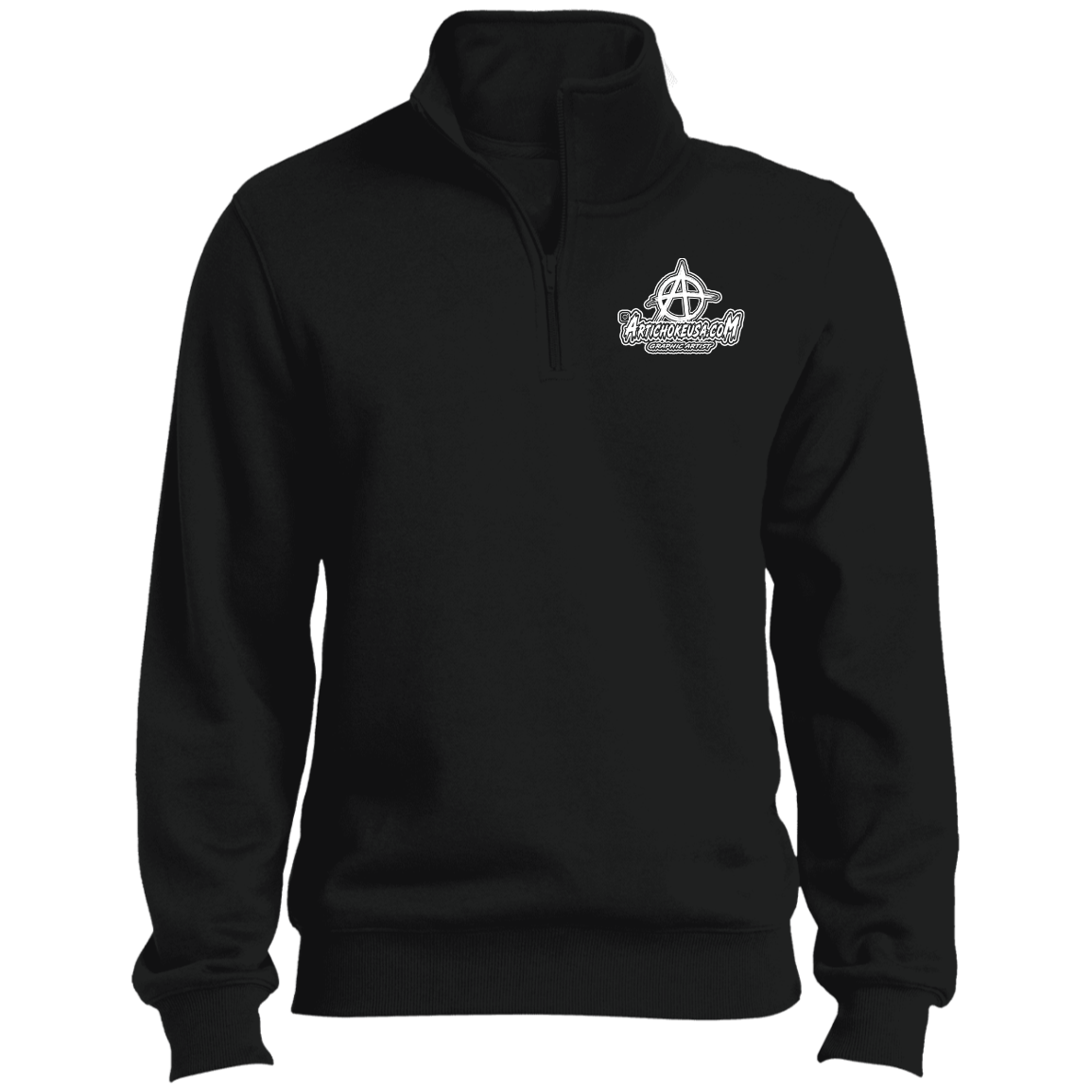 Embroidered 1/4 Zip Sweatshirt