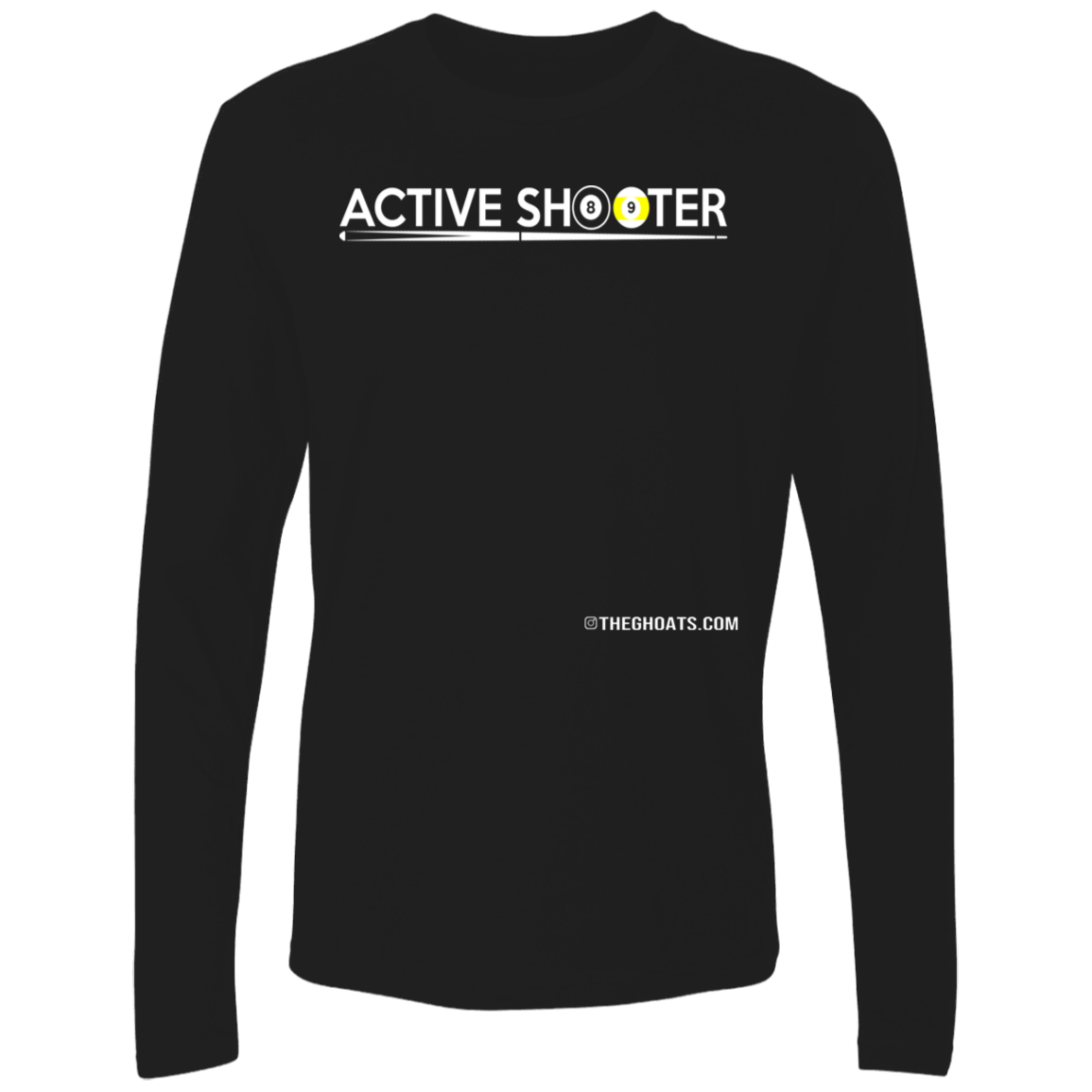 The GHOATS Custom Design #1. Active Shooter. Ultra Soft Fitted Men's Long Sleeve