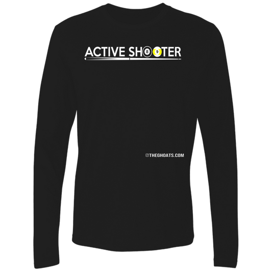 The GHOATS Custom Design #1. Active Shooter. Ultra Soft Fitted Men's Long Sleeve