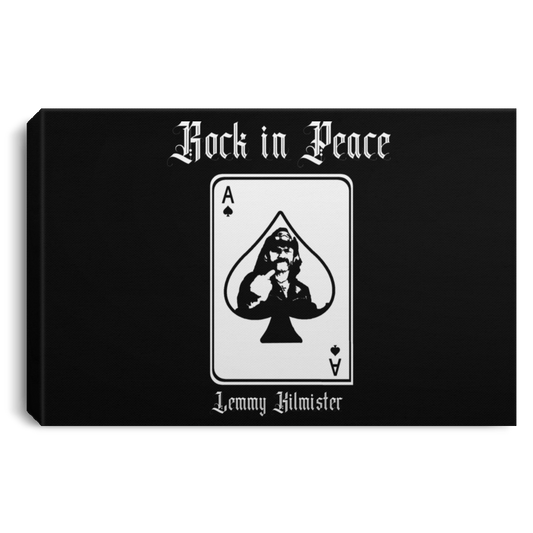ArtichokeUSA Custom Design. Lemmy Kilmister "Ace of Spades" Tribute Fan Art Version 2 of 2. Landscape Canvas .75in Frame