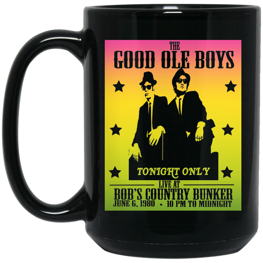 ArtichokeUSA Custom Design. The Good Ole Boys. Blues Brothers Fan Art. 15 oz. Black Mug