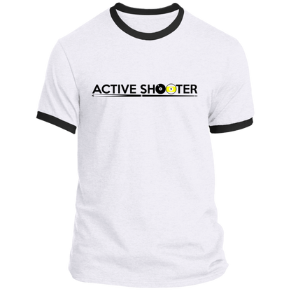 The GHOATS Custom Design #1. Active Shooter. Ringer Tee