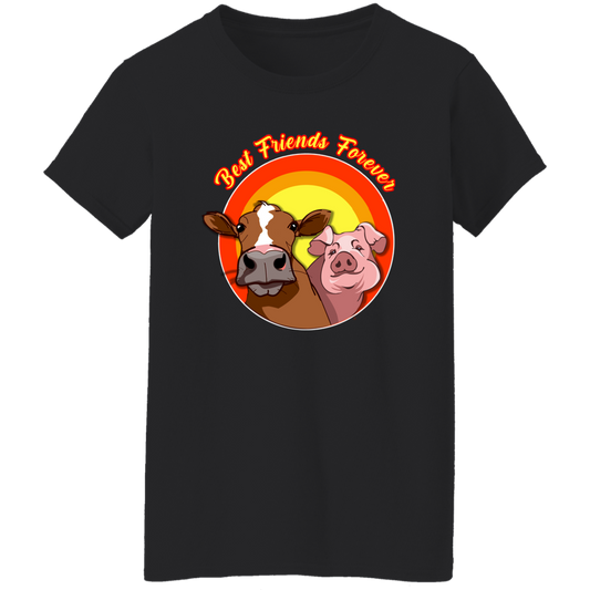 ArtichokeUSA Custom Design. Best Friends Forever. Bacon Cheese Burger. Ladies' 5.3 oz. T-Shirt