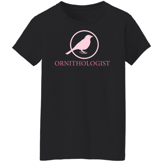 OPG Custom Design # 24. Ornithologist. A person who studies or is an expert on birds. Ladies' 5.3 oz. T-Shirt