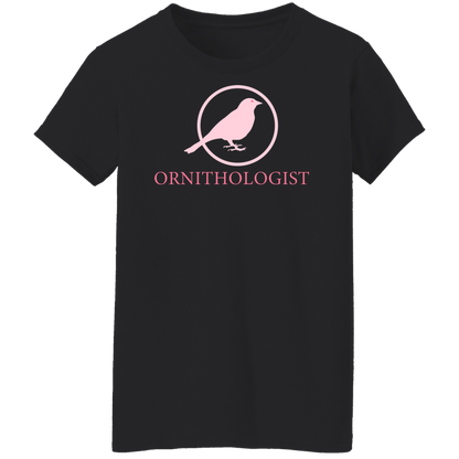 OPG Custom Design # 24. Ornithologist. A person who studies or is an expert on birds. Ladies' 5.3 oz. T-Shirt