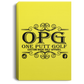 OPG Custom Design #00. OPG - One Putt Golf.  Front and Back Design. Portrait Canvas .75in Frame
