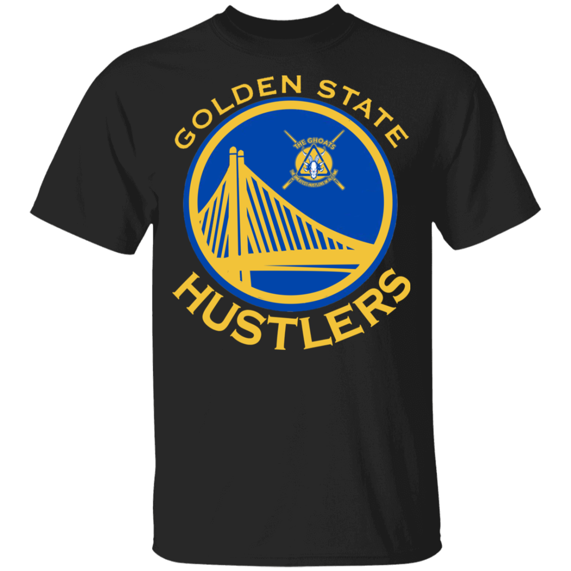 The GHOATS Custom Design. #12 GOLDEN STATE HUSTLERS.	Youth Basic 100% Cotton T-Shirt