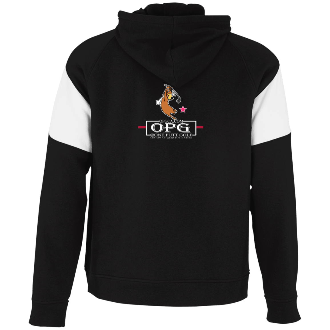 Custom Design #15. Golf Southern California with Yogi Fan Art. Colorblock Fleece Hoodie