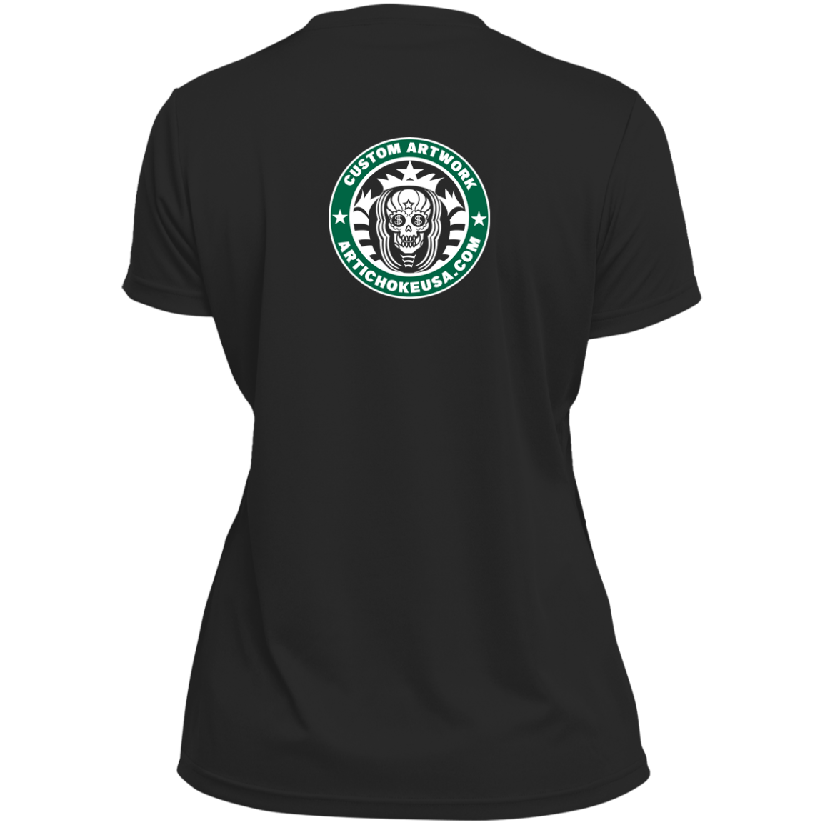 ArtichokeUSA Custom Design. Money Can't Buy Happiness But It Can Buy You Coffee. Ladies’ Moisture-Wicking V-Neck Tee