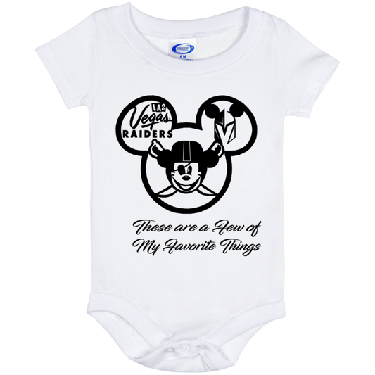 ArtichokeUSA Custom Design. Las Vegas Raiders & Mickey Mouse Mash Up. Fan Art. Parody. Baby Onesie 6 Month