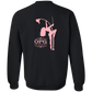OPG Custom Design #10. Lady on Front / Flag Pole Dancer On Back. Youth Crewneck Sweatshirt