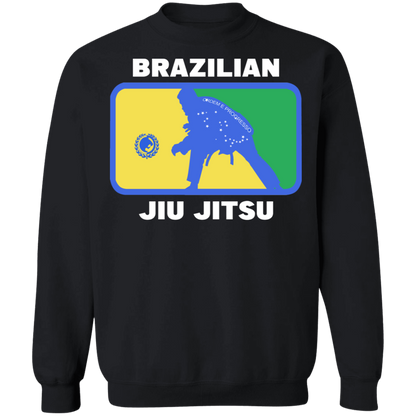 Artichoke Fight Gear Custom Design #5. BJJ MLB Brazil Flag Colors. Parody v2. Crewneck Sweatshirt