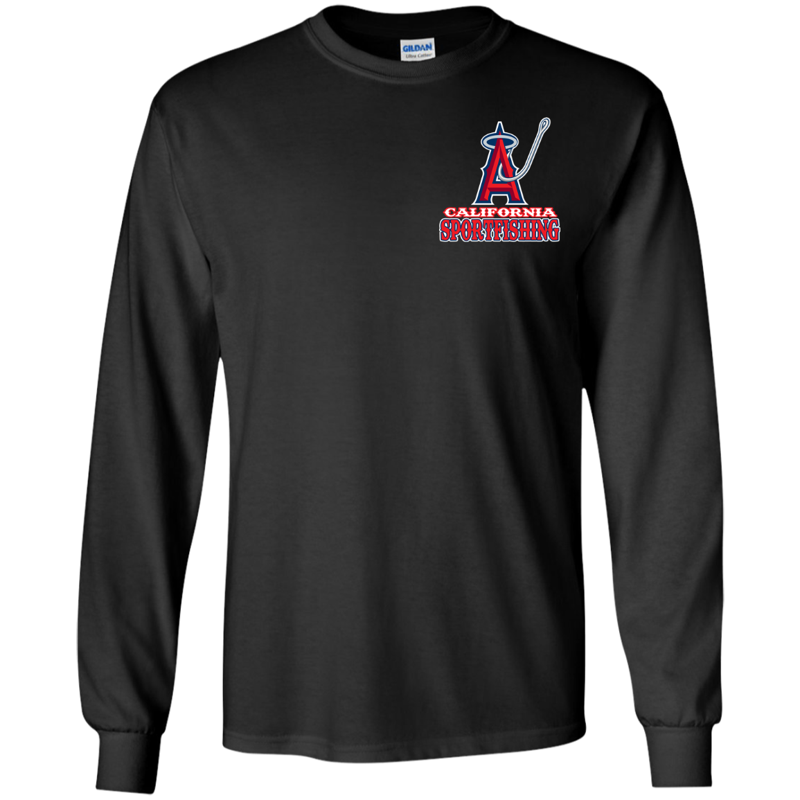 ArtichokeUSA Custom Design. Anglers. Southern California Sports Fishing. Los Angeles Angels Parody. Youth LS T-Shirt