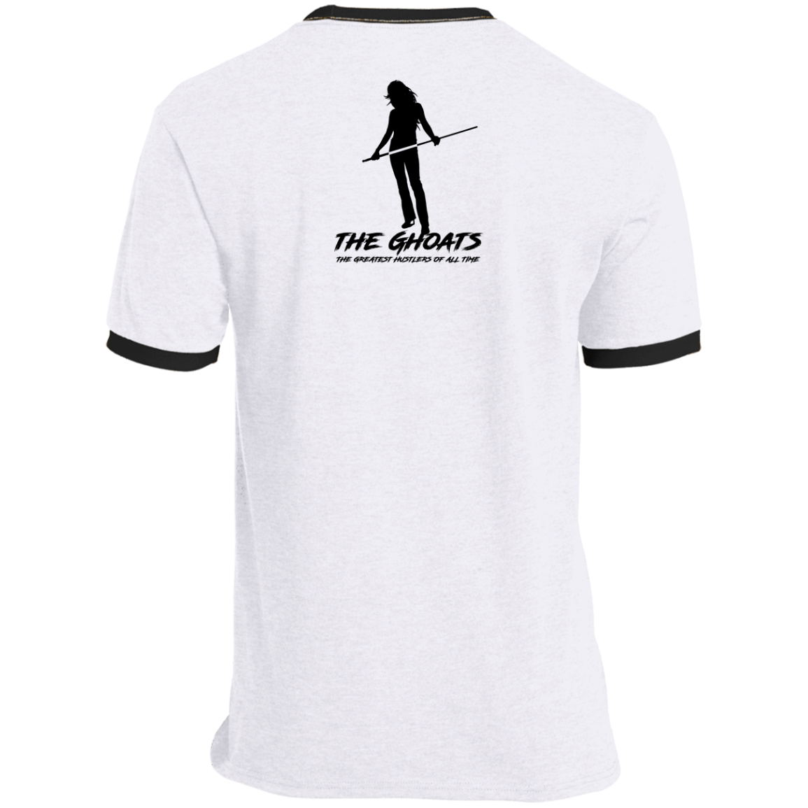 The GHOATS Custom Design. #34 Beware of Sharks. Play at Your Own Risk. (Ladies only version). Ringer Tee
