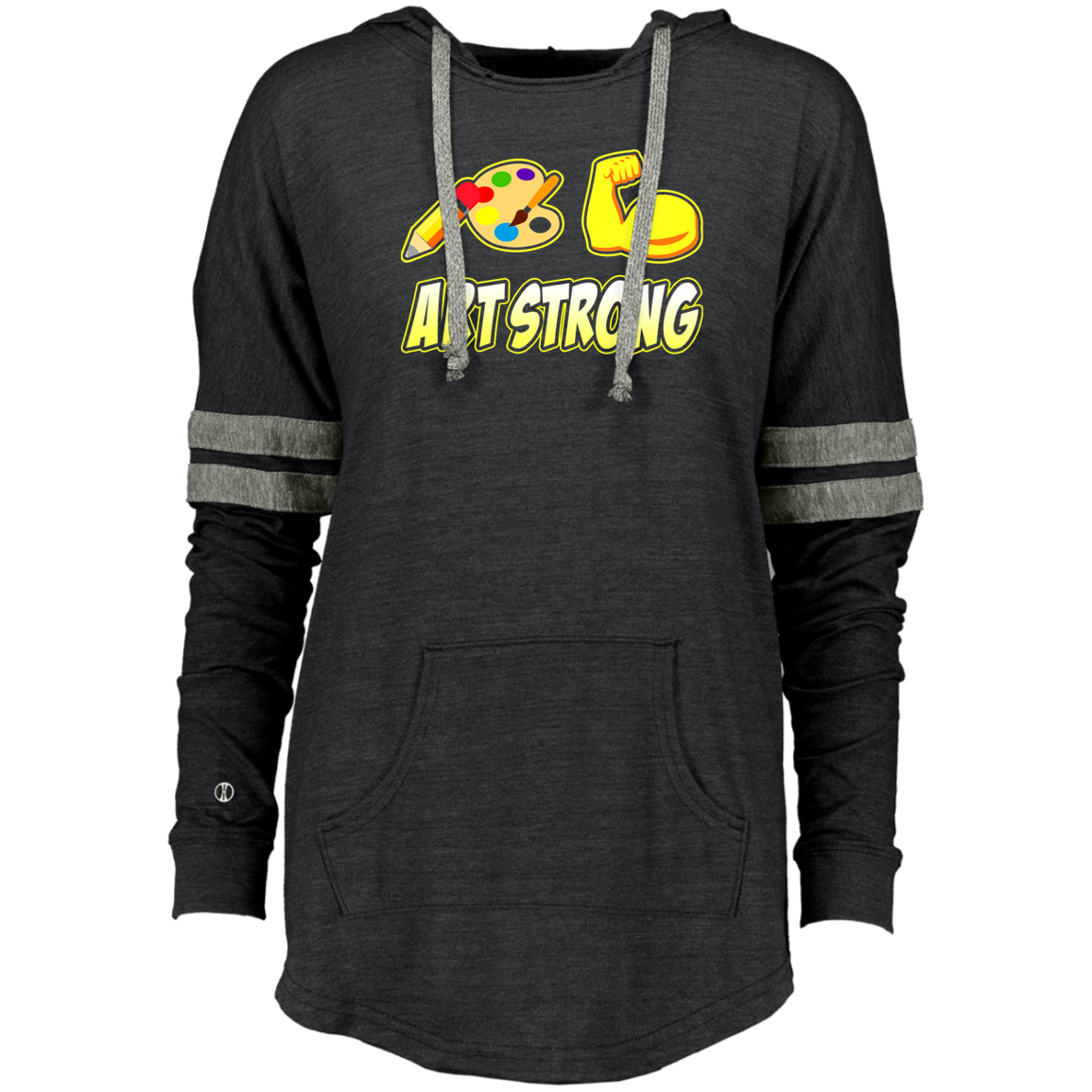 ArtichokeUSA Custom Design. Art Strong. Ladies Hooded Low Key Pullover