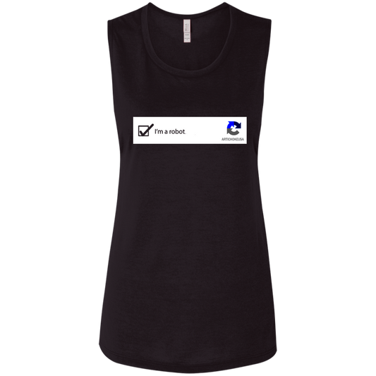 ArtichokeUSA Custom Design. I am a robot. Ladies' Flowy Muscle Tank