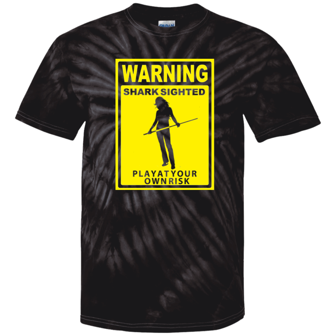 The GHOATS Custom Design. #34 Beware of Sharks. Play at Your Own Risk. (Ladies only version). Youth Tie Dye T-Shirt