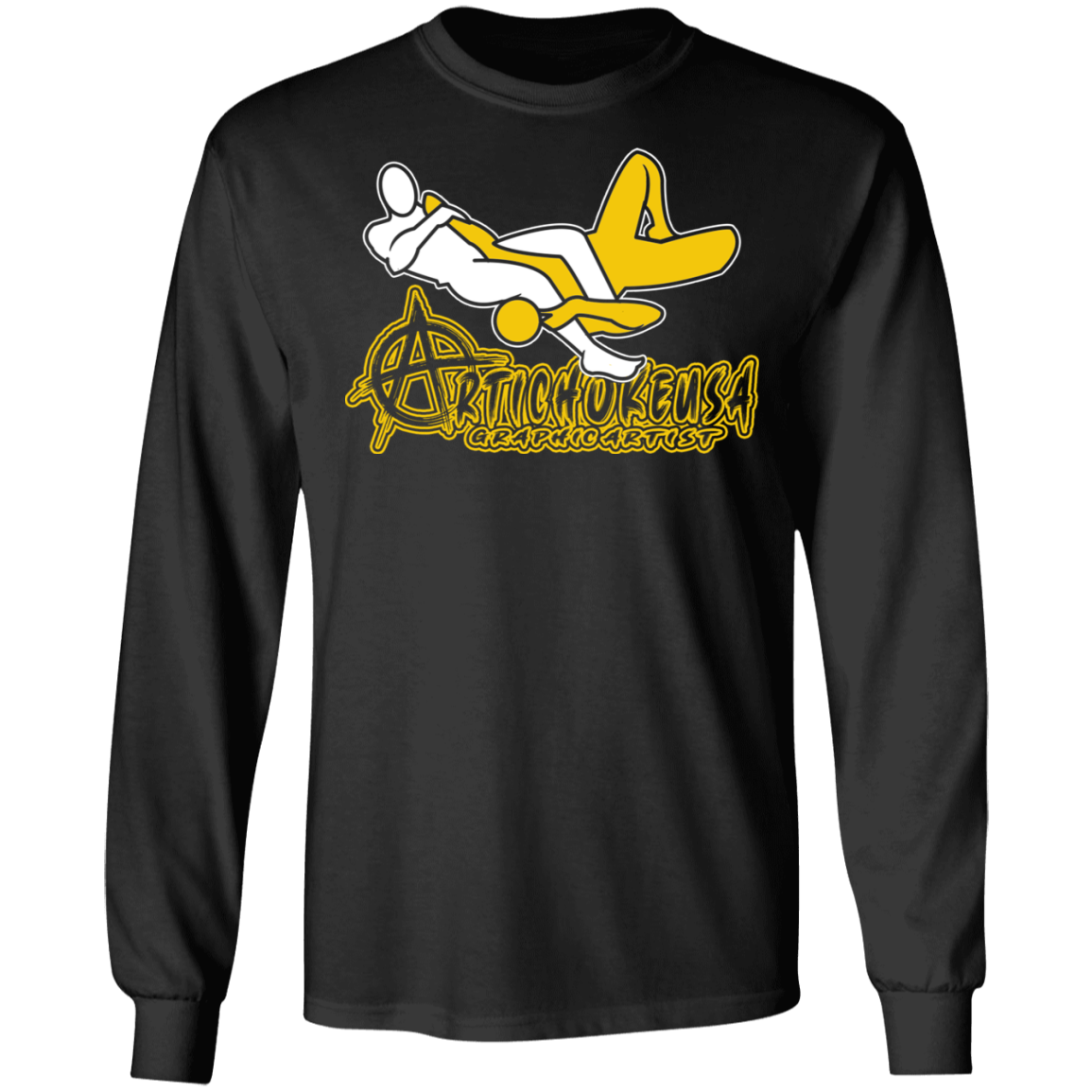 ArtichokeUSA Custom Design #54. Artichoke USArmbar. US Army Parody. Long Sleeve T-Shirt