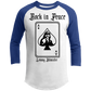 ArtichokeUSA Custom Design. Lemmy Kilmister "Ace of Spades" Tribute Fan Art Version 2 of 2. 3/4 Raglan Sleeve Shirt