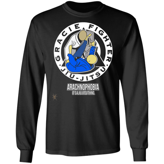 Artichoke Fight Gear Custom Design #1. Arachnophobia: Fear of Spiders. Spider Guard. It's a Jiu Jitsu Thing.  100% Cotton Long Sleeve