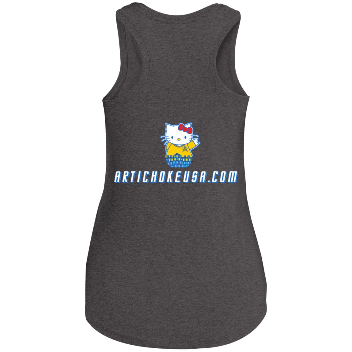 ArtichokeUSA Custom Design. Beam Me Up Kitty. Fan Art / Parody. Ladies' Tri Racerback Tank