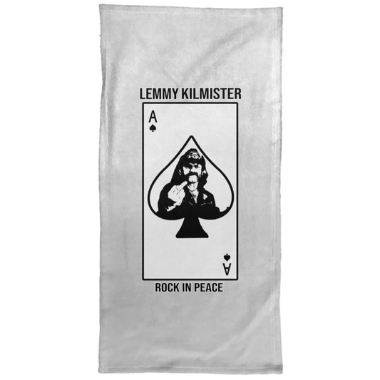 ArtichokeUSA Custom Design #59. Motorhead's Lemmy Kilmister Tribute. RIP. Rock In Peace.  Hand Towel - 15x30
