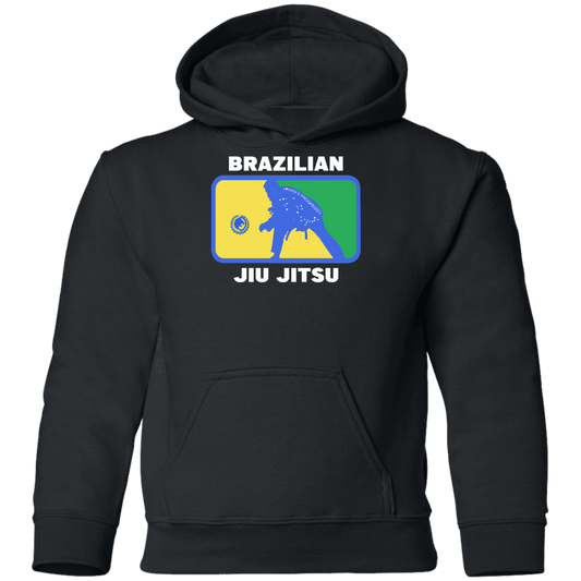 Artichoke Fight Gear Custom Design #5. BJJ MLB Brazil Flag Colors. Parody v2. Youth Hoodie