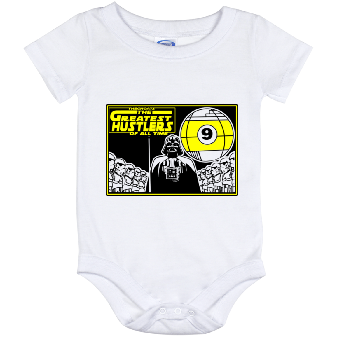 The GHOATS Custom Design. # 39 The Dark Side of Hustling. Baby Onesie 12 Month