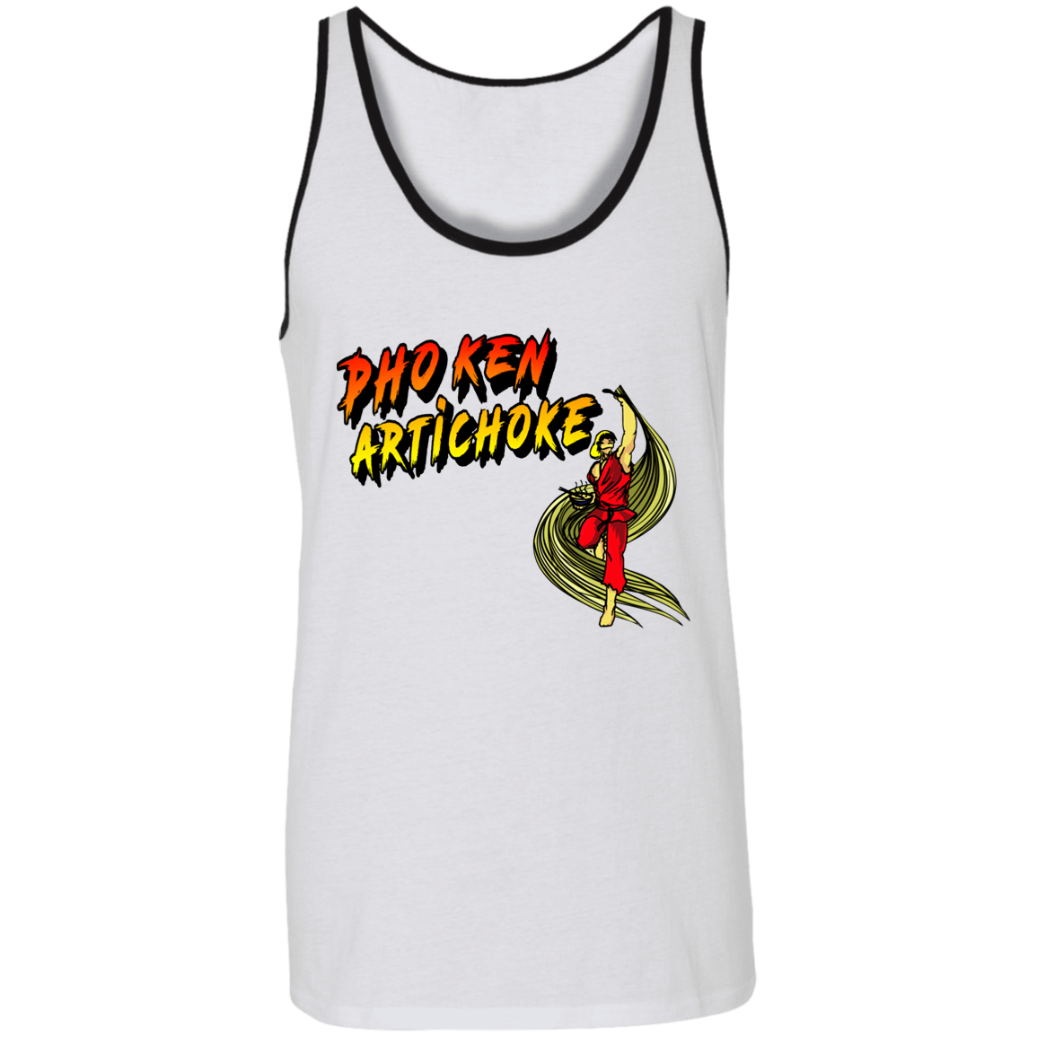 ArtichokeUSA Custom Design. Pho Ken Artichoke. Street Fighter Parody. Gaming. Unisex Tank